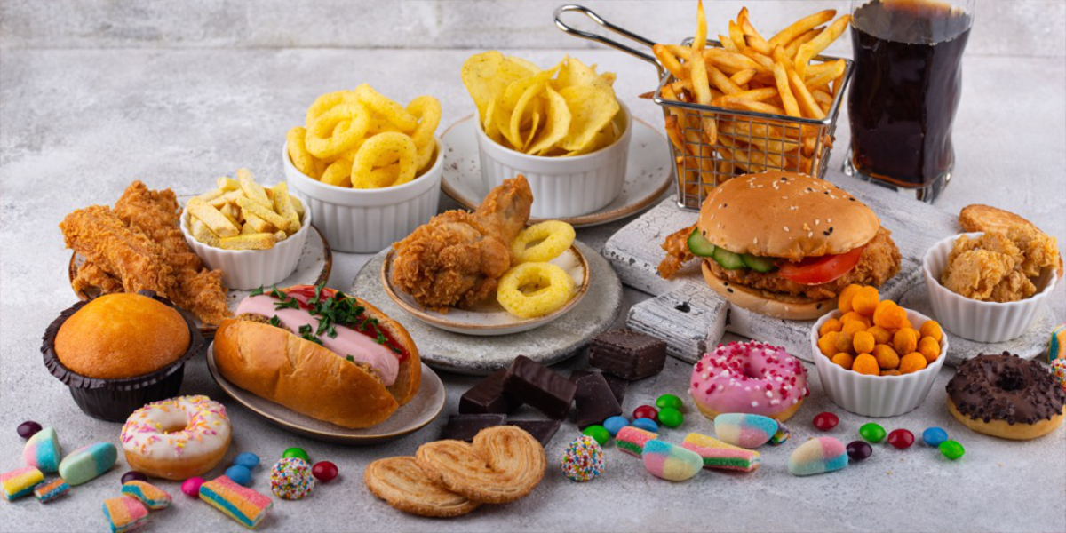 An image of sugary and processed food